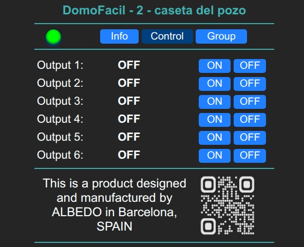 nuevo dispositivo DFMR-O6 en el grupo con ID 2